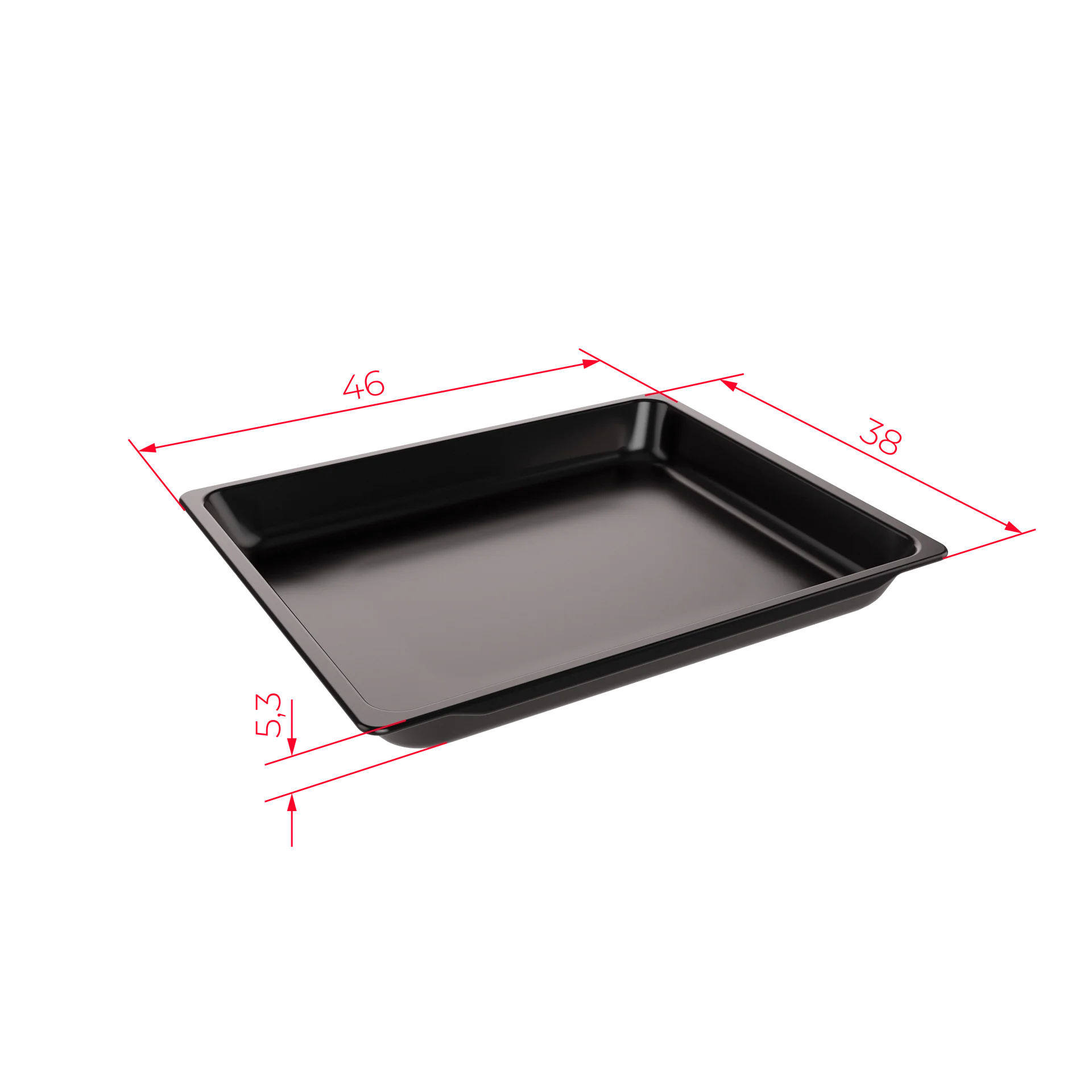 Bandeja profunda de aluminio esmaltado para hornos de 60 cm - Image 3
