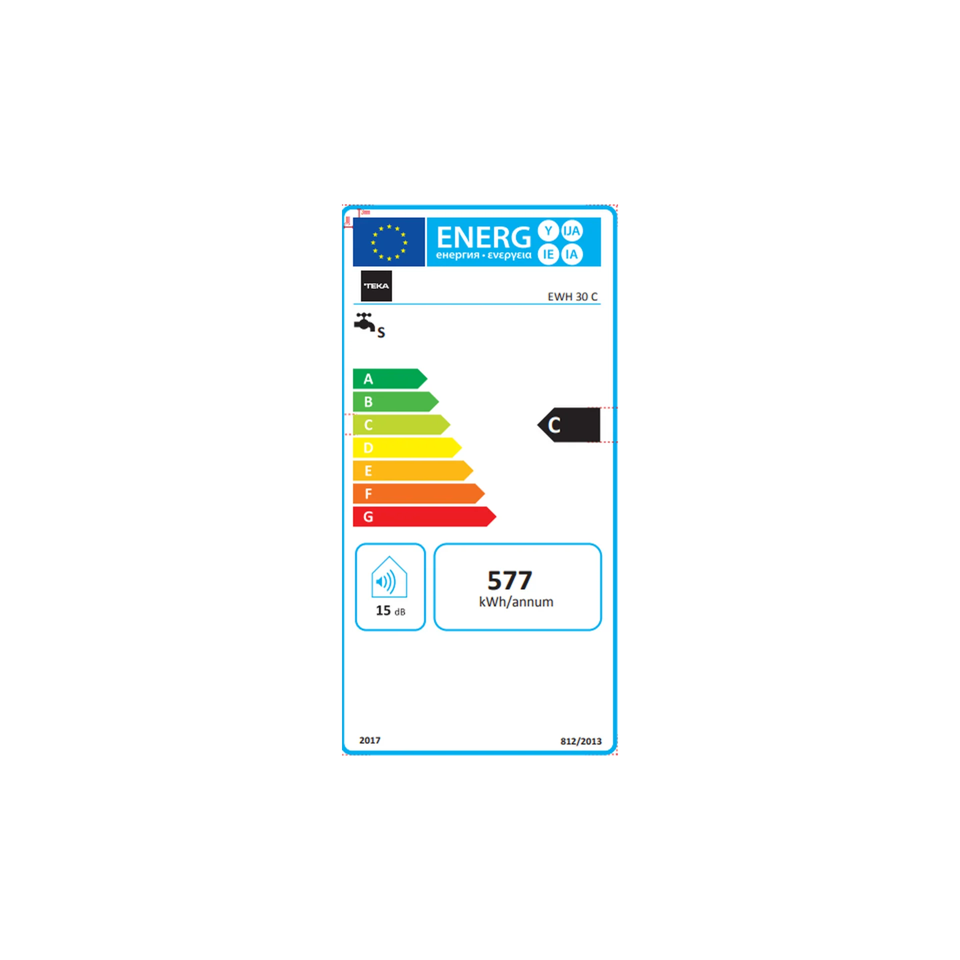 Termo eléctrico EWH 30 C de 30 litros con instalación vertical - Image 3