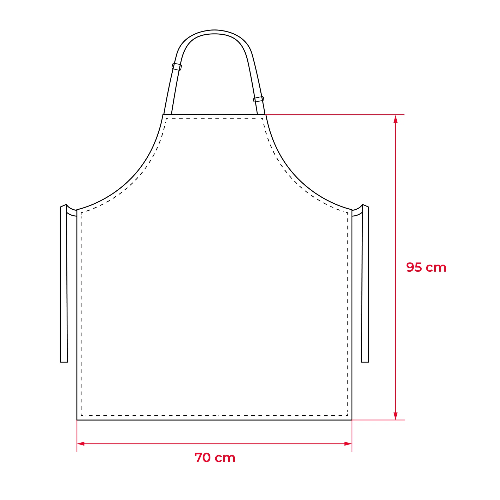 Delantal de cocina con bolsillo frontal y cuello ajustable - Image 3