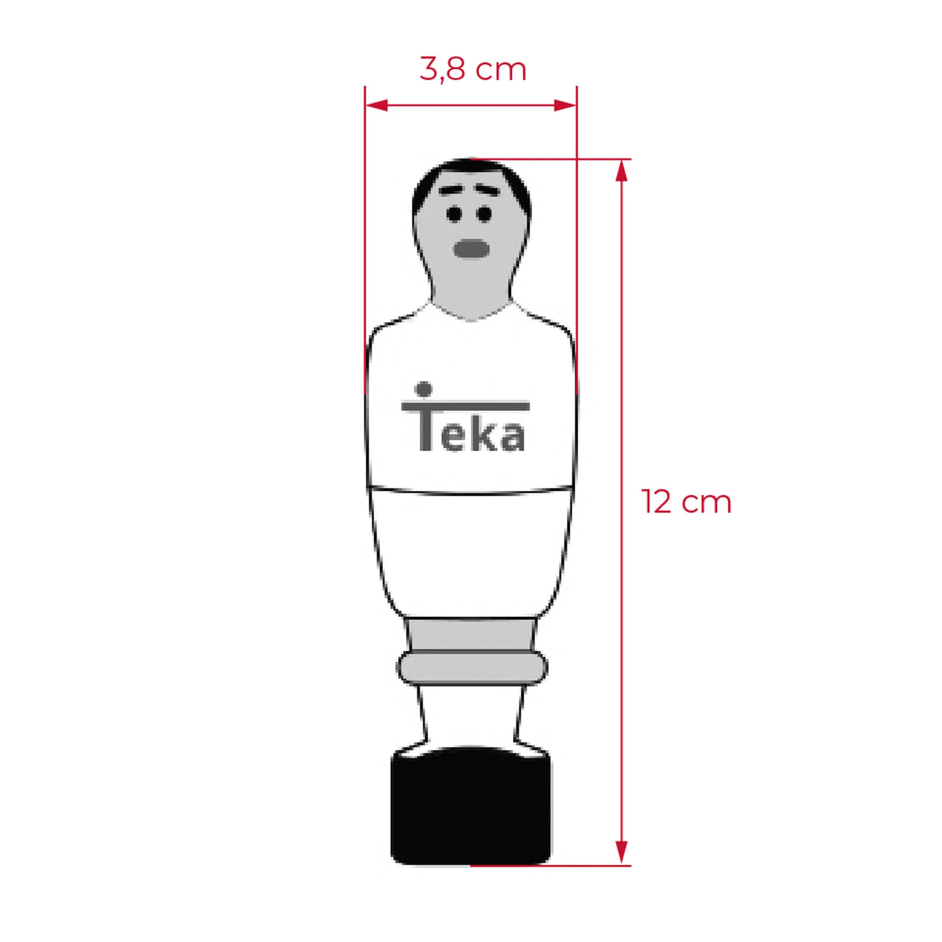 Jugador de futbolín artesanal Teka con imán para frigorífico, La Octava 99-2000 Tercera Equipación - Image 3
