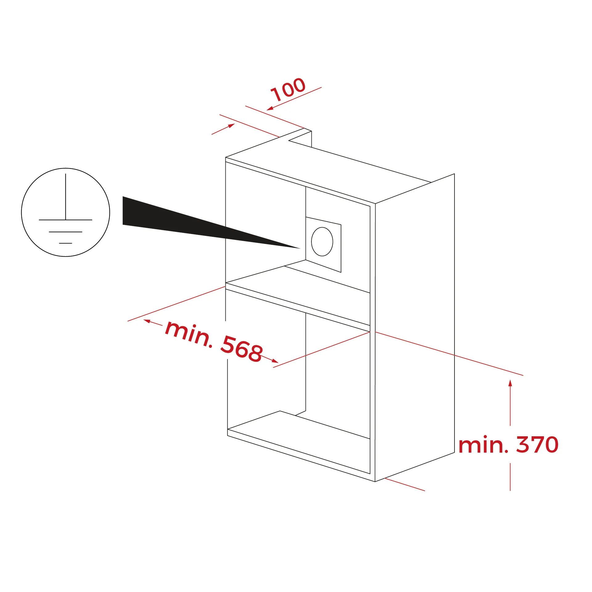 Microondas integrable NEO MS 6220 BI con base cerámica y apertura de puerta a la izquierda - Image 4