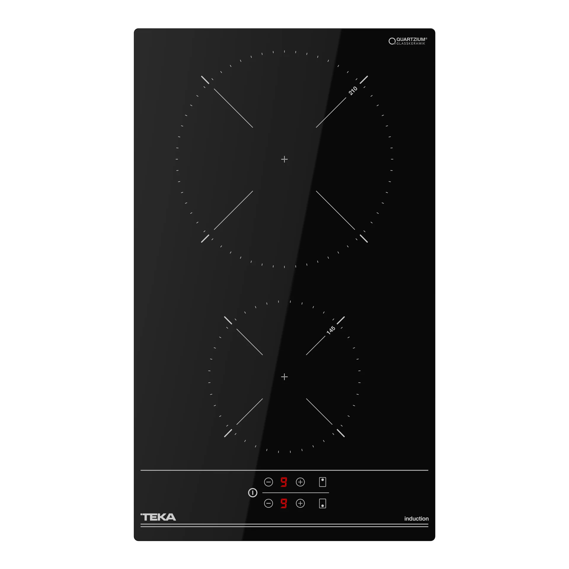 Placa modular de inducción IBC 32000 TTC de 30 cm con 2 zonas de cocinado
