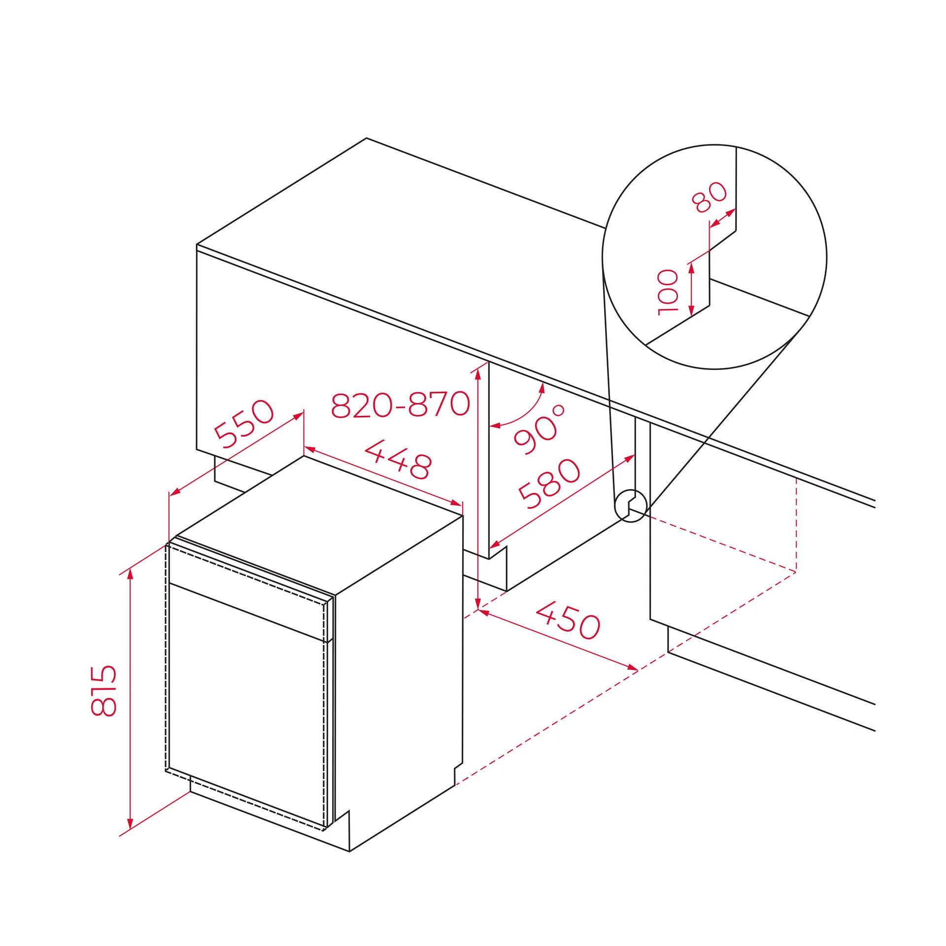 Lavavajillas integrable DFI 74860 de 45 cm para 10 cubiertos con 8 programas de lavado - Image 3