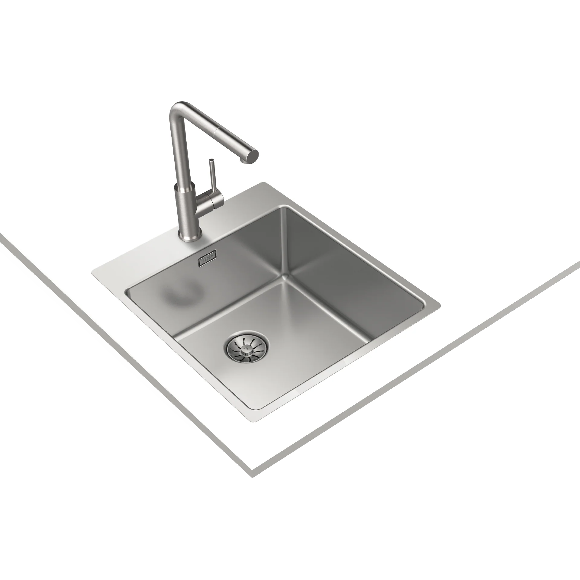 Fregadero ForLine RS15 40.40 de acero inoxidable con una cubeta de 40cm