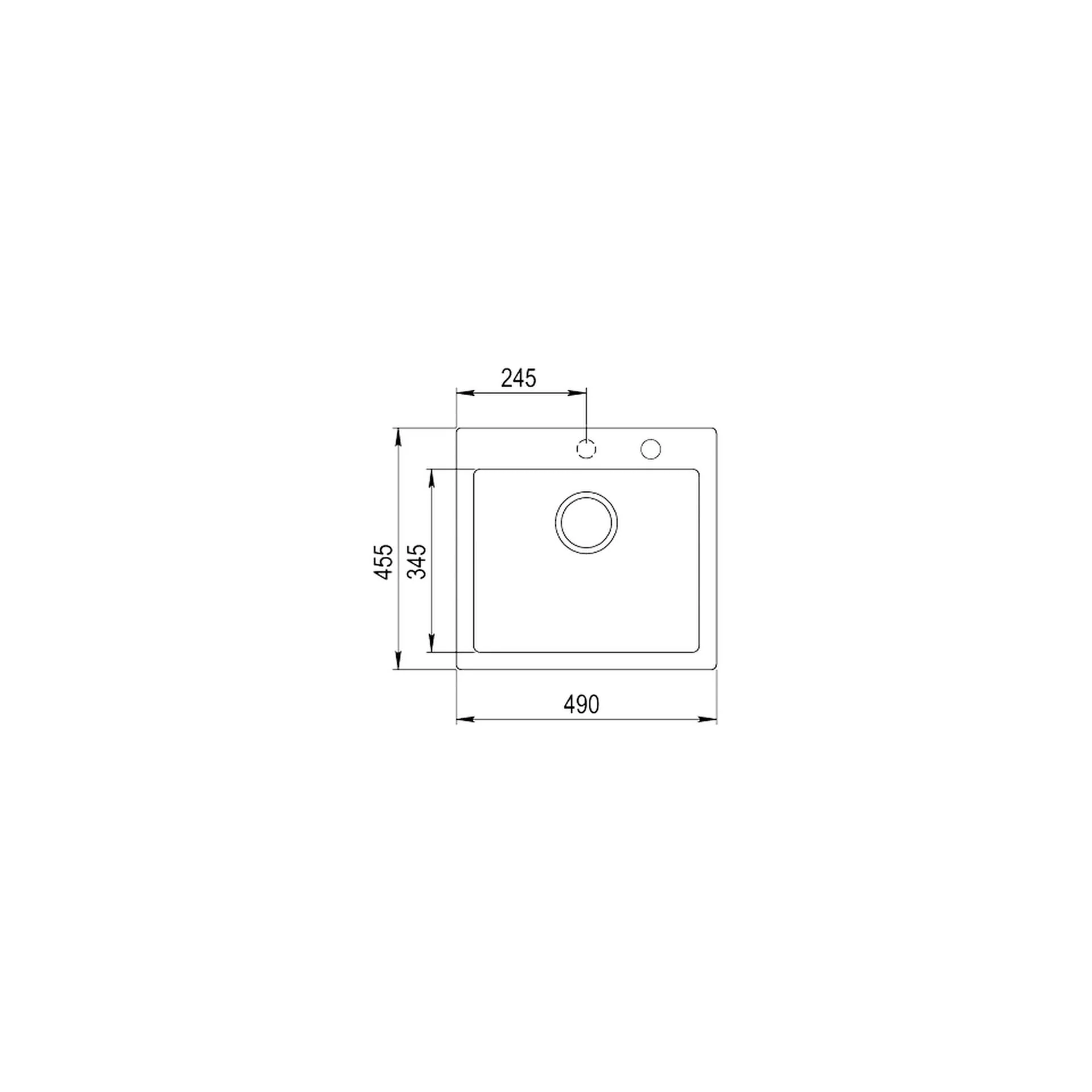 Fregadero Tequartz Clivo 50 S-TQ 1B encastrado de una cubeta - Image 3