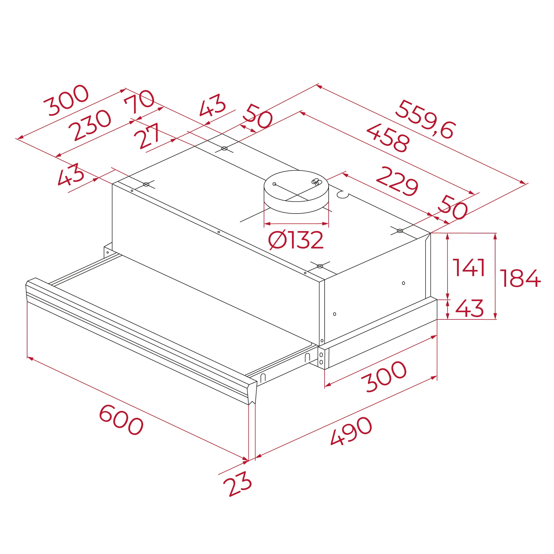 Campana Extensible CNL 6415 de 60 cm con motor EcoPower y 2+1 velocidades - Image 2