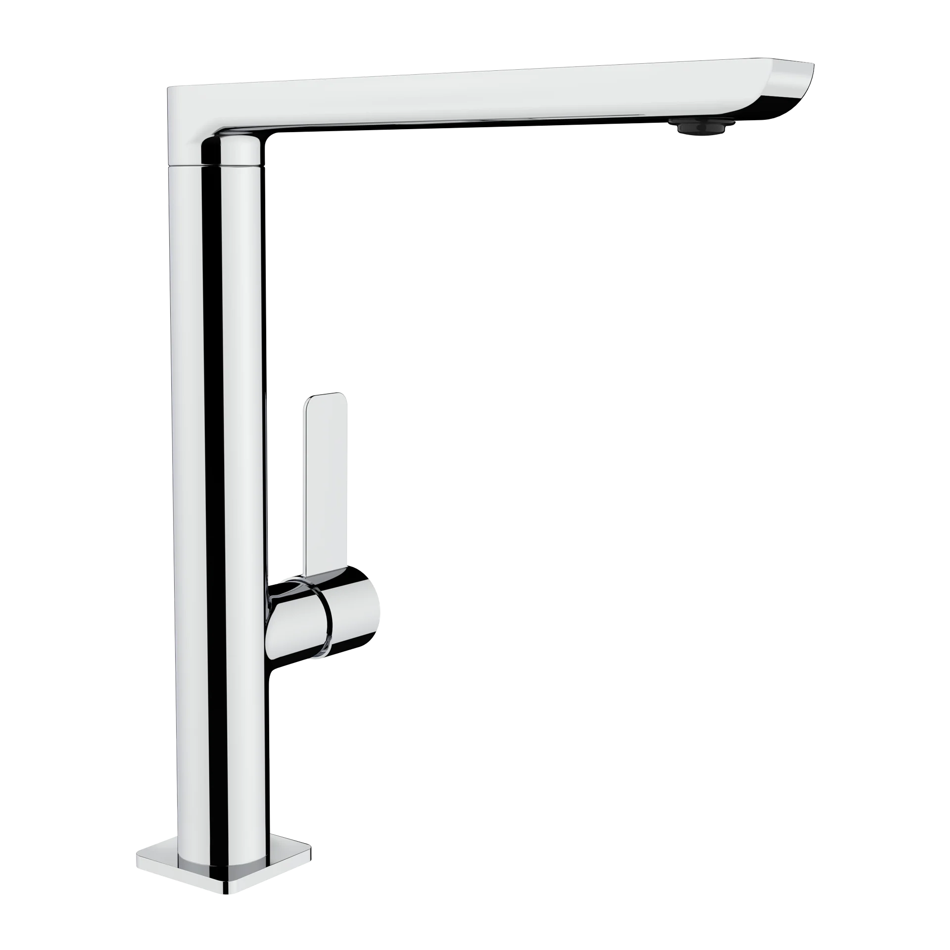 Grifo de cocina minimalista monomando FO 915 de caño alto giratorio en acabado cromado - Image 2